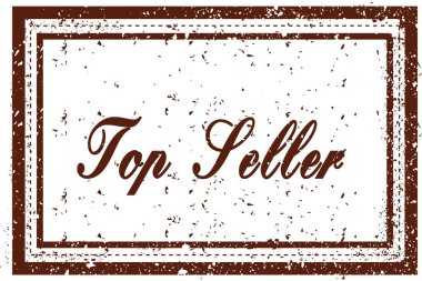 En iyi satıcı kahverengi kare sıkıntılı damgası