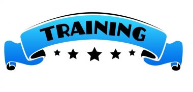 Eğitim metin ile mavi bant.