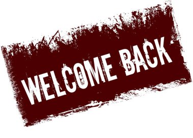 Geri kırmızı retro sıkıntılı zemin üzerine hoş geldiniz.