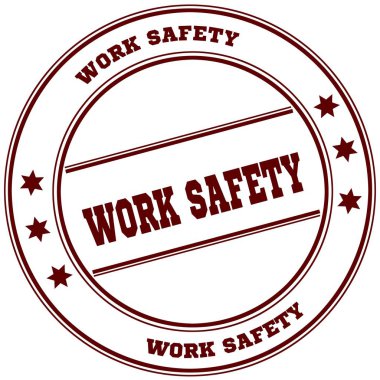 İş güvenliği basit kırmızı pul