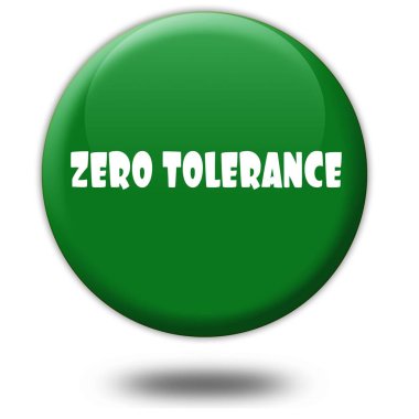 Sıfır tolerans yeşil 3d düğmesini.