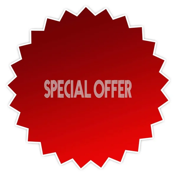 SPECIAL OFFER on red sticker label. — Stock Photo, Image