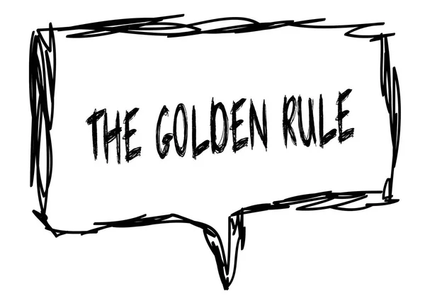 Den gyllene regeln på en penna skissade skylt. — Stockfoto