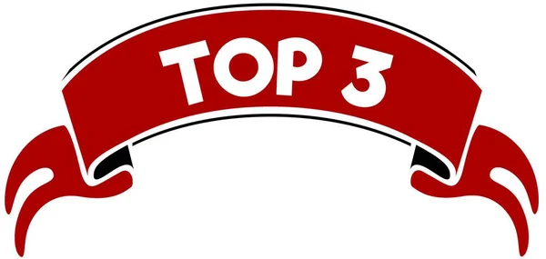 TOP 3 on red band. — Stock Photo, Image