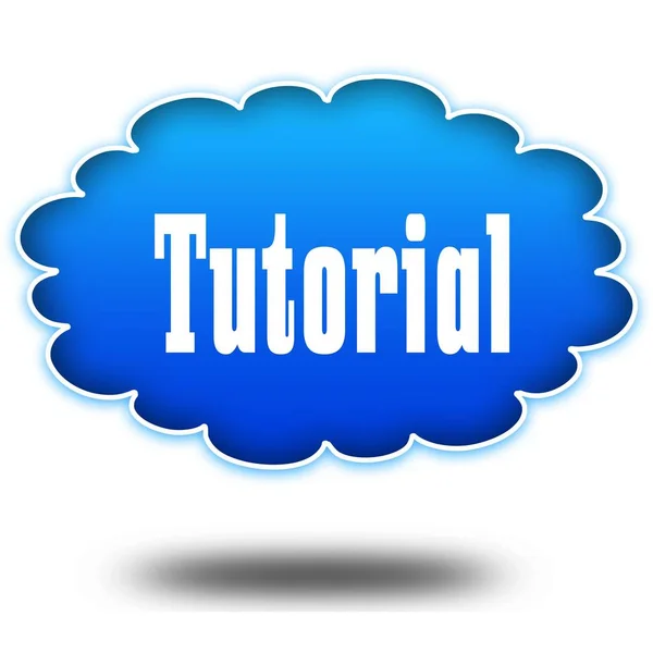 Текстове повідомлення TUTORIAL на синій хмарі . — стокове фото