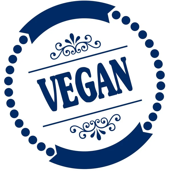 Vegan blauwe zegel. — Stockfoto