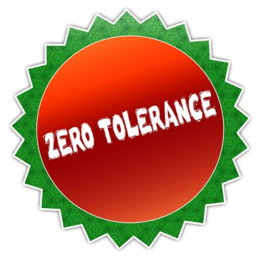 Sıfır tolerans metin ile ayçiçeği rozet.