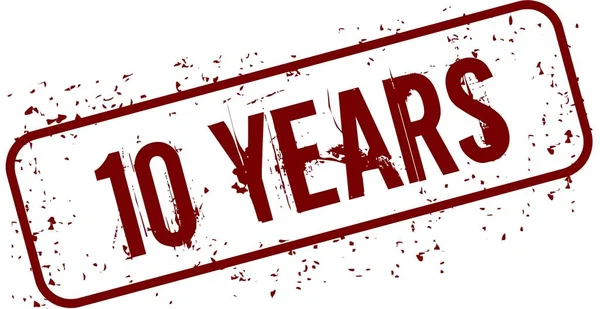 Distressed 10 YEARS grunge stamp. — Stock Photo, Image