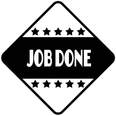 Siyah elmas şekilli etiket etikette işi.