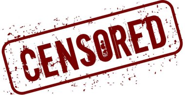 Sıkıntılı Censored grunge damgası.