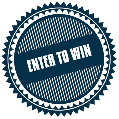 Yuvarlak girin kazanmak için mavi etiket.