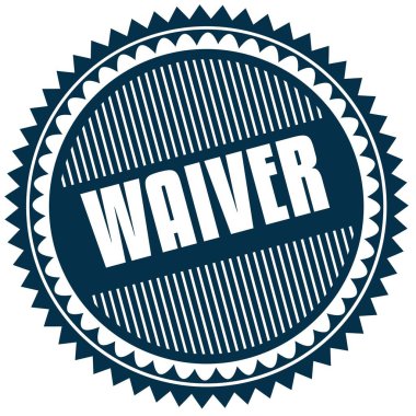 Yuvarlak feragat mavi etiket.