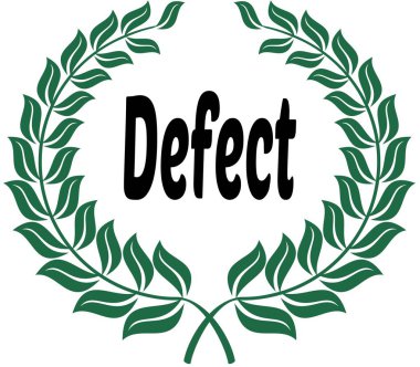 Yeşil defne etiket etikette defect.