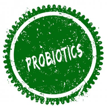 Probiyotikler grunge yeşil pul yuvarlak