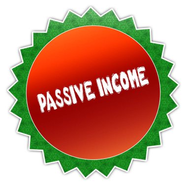 Pasif gelir metin ile ayçiçeği rozet.