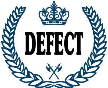 Mavi defne kusur metni ile mühür.