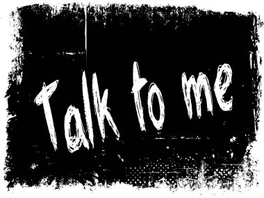 Siyah grunge arka plan üzerinde konuşalım.