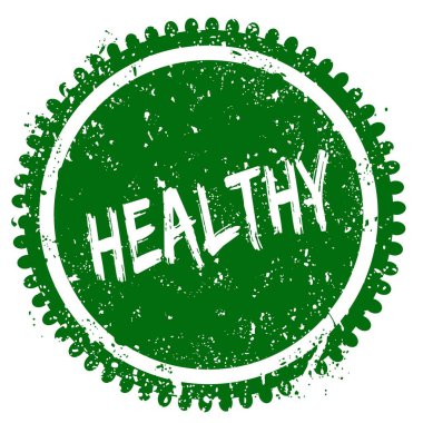 Sağlıklı yuvarlak grunge yeşil pul