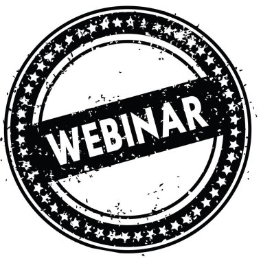 Lastik damgası doku ile siyah Webinar sıkıntılı.