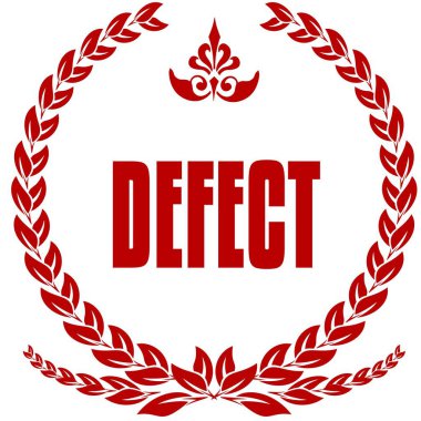 Kusur kırmızı defne rozeti.