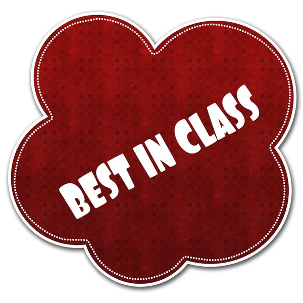 Red pattern cloud with BEST IN CLASS text written on it.