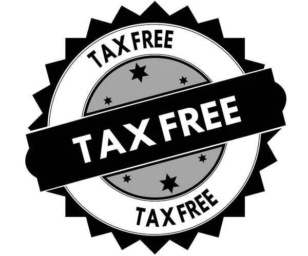 Sello redondo negro con texto libre de impuestos . — Foto de Stock