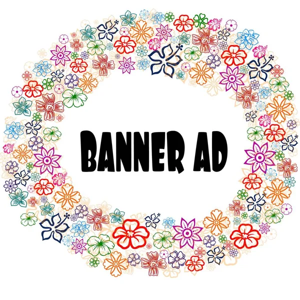 BANNER AD in floral frame.