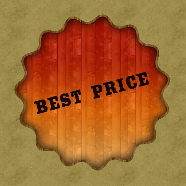 Retro BEST PRICE texto sobre fondo de panel de madera . —  Fotos de Stock