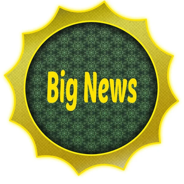 Emblema dourado com texto BIG NEWS . — Fotografia de Stock