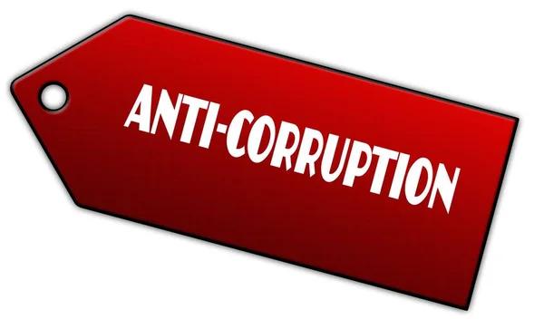 Label Red Anti corruptie. — Stockfoto