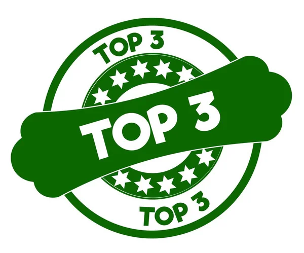 TOP 3 green stamp. — Stock Photo, Image