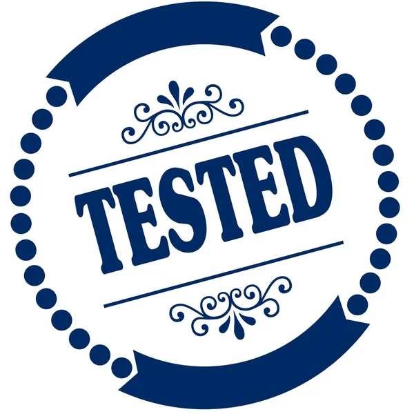 TESTED blue seal. — Stock Photo, Image
