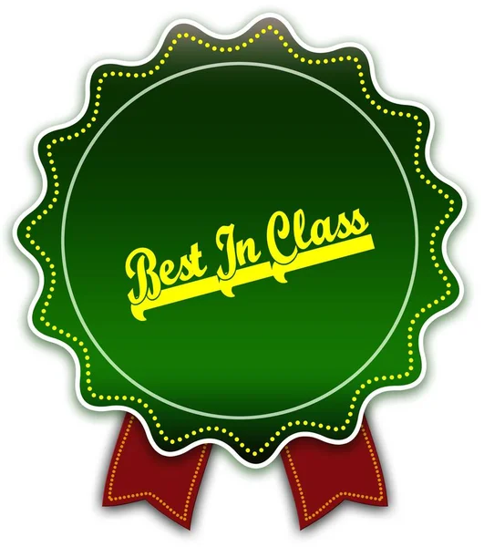 BEST IN CLASS round green ribbon.