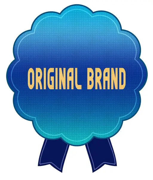 Distintivo de fita azul ORIGINAL BRAND . — Fotografia de Stock