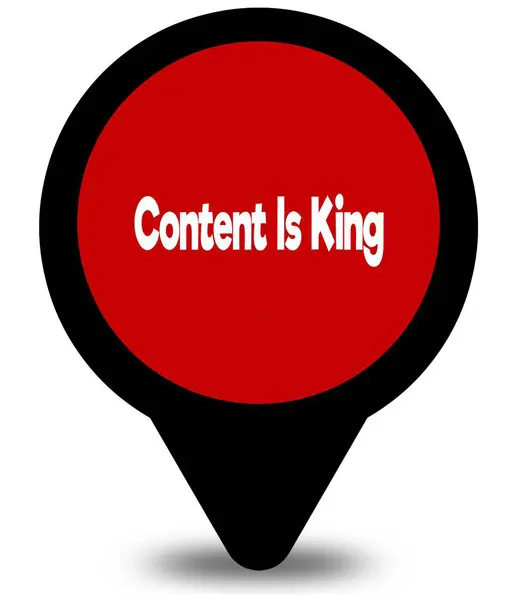 Вміст IS KING на ілюстрації вказівника червоного розташування — стокове фото