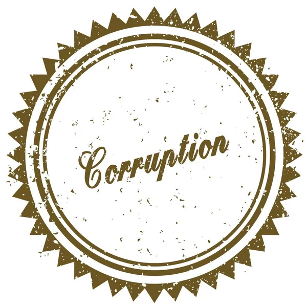 Braune Korruptionsstempel — Stockfoto