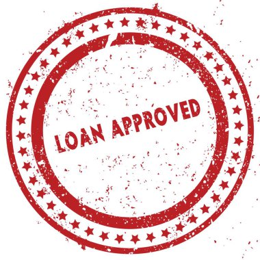 Kırmızı kredi onaylanmış sıkıntılı lastik damgası doku ile