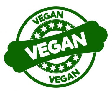 Vegan yeşil pul.