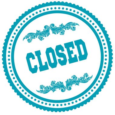 Kapalı mavi yuvarlak damga.