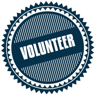 Yuvarlak gönüllü mavi etiket.