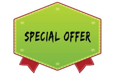 Yeşil kart kırmızı kurdele ile özel teklif