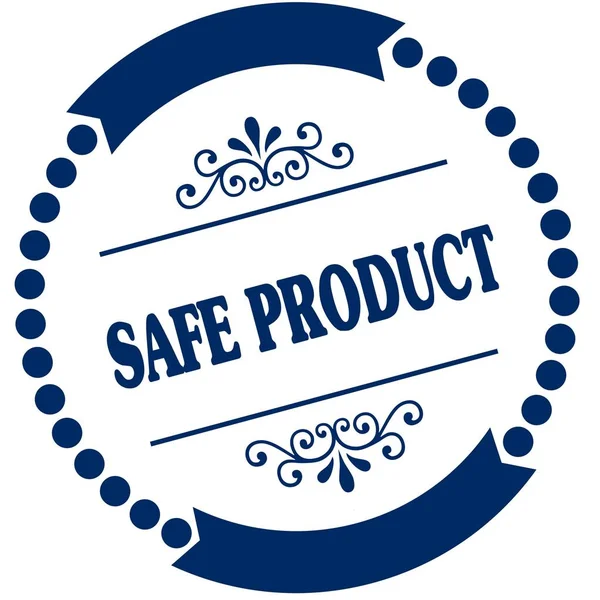 SAFE PRODUCT blue seal. — Stock Photo, Image