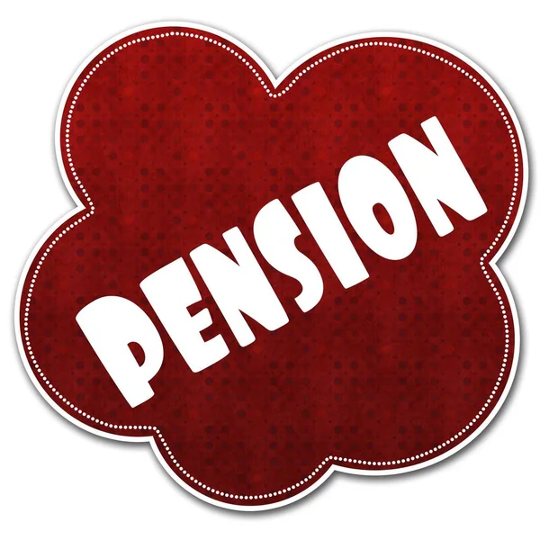 Red pattern cloud with PENSION text written on it. — Stock Photo, Image