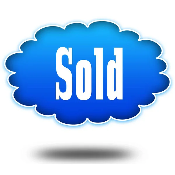 SOLD text message on hovering blue cloud.