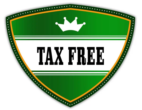 Tax Free írt zöld bogyómászó-korona. — Stock Fotó
