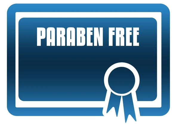 PARABEN FREE certificado azul . — Foto de Stock