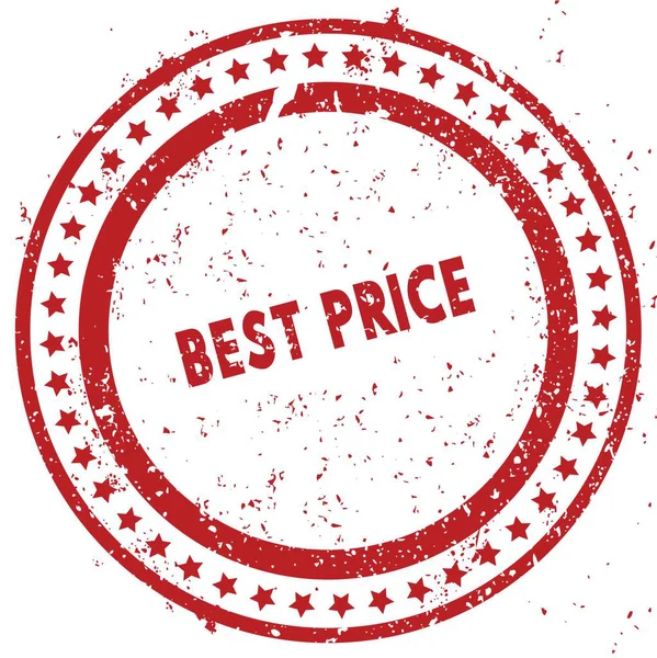 Sello de goma angustiado rojo BEST PRICE con textura grunge —  Fotos de Stock