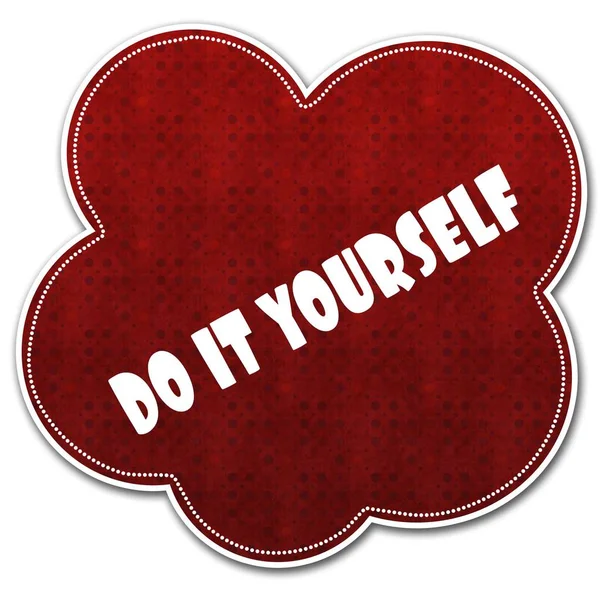 Red pattern cloud with DO IT YOURSELF text written on it. — Stock Photo, Image