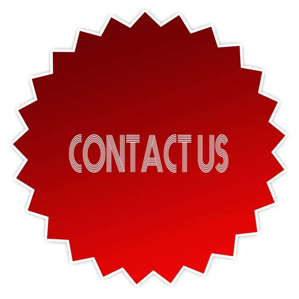 CONTACT US on red sticker label. — Stock Photo, Image