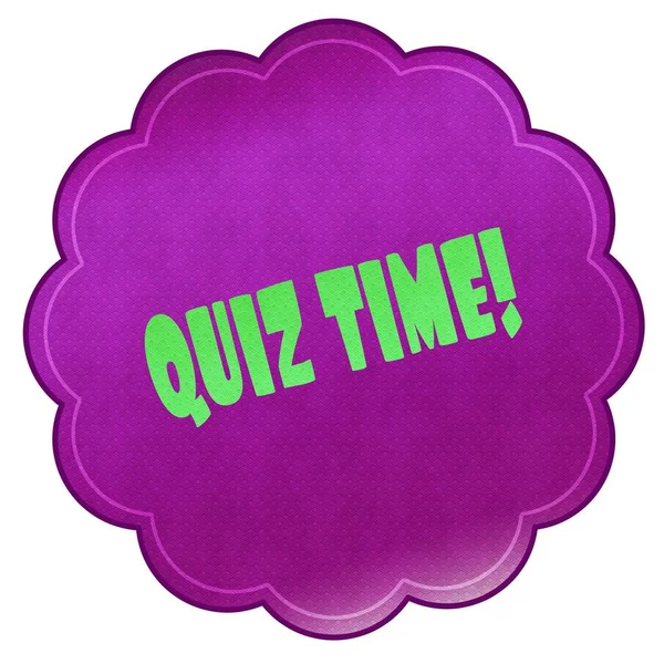 QUIZ TIME sull'adesivo magenta . — Foto Stock